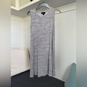 Ab Studio Gray Sleeveless Dress with Pockets Size Small
